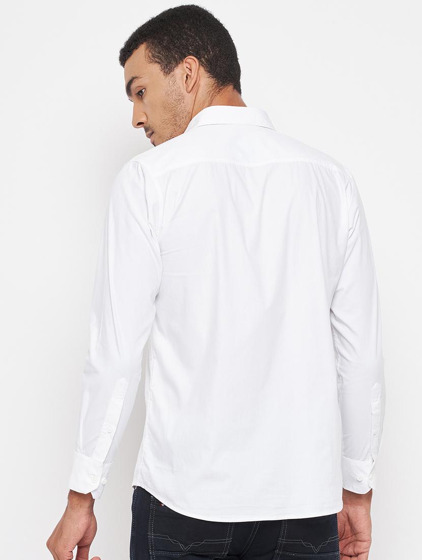 white cotton casual shirt - 18701151 - Zoom Image - 4