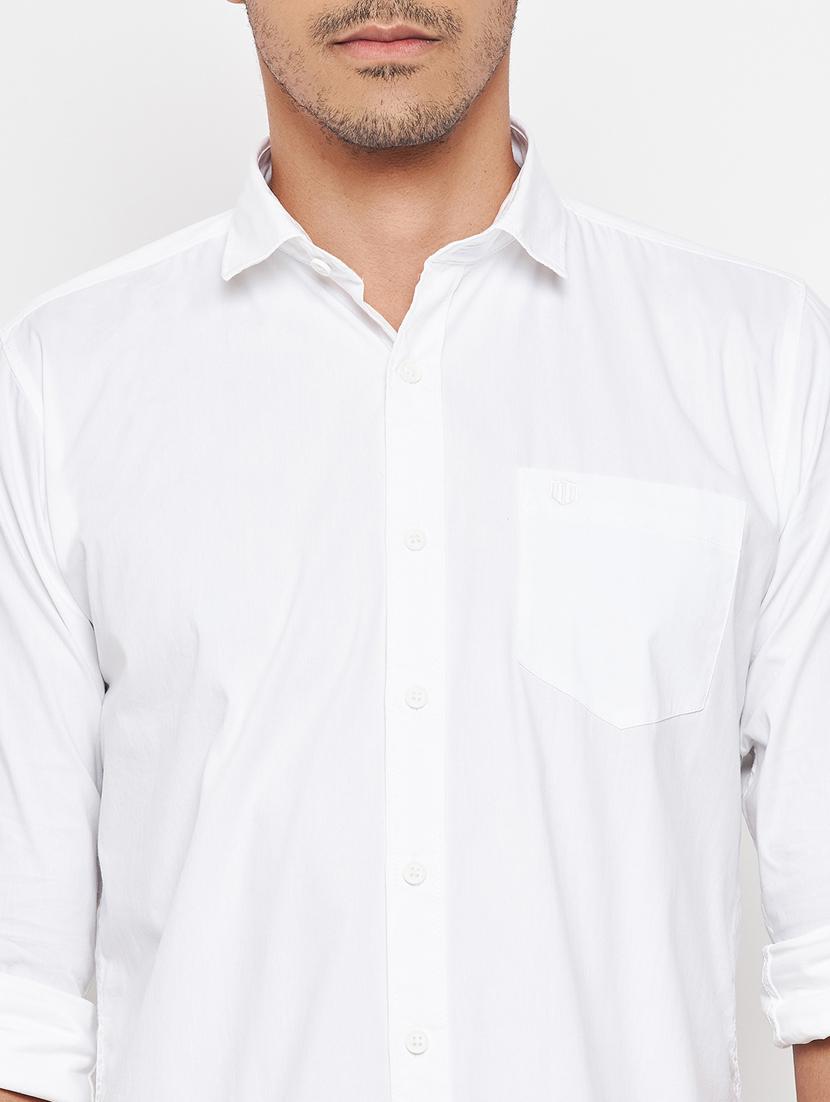 white cotton casual shirt - 18701151 - Zoom Image - 6