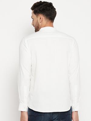 white cotton casual shirt - 18701193 - Standard Image - 4