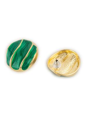 green brass studs earring - 18736170 - Standard Image - 3