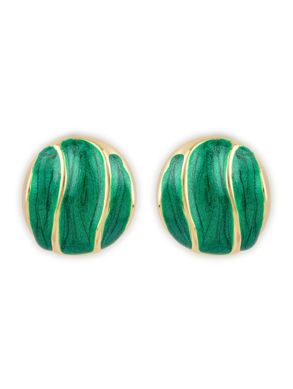green brass studs earring - 18736170 - Zoom Image - 2
