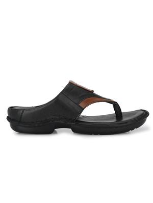 black leather slip on slippers - 18736806 - Standard Image - 2