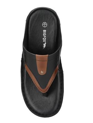 black leather slip on slippers - 18736806 - Standard Image - 4