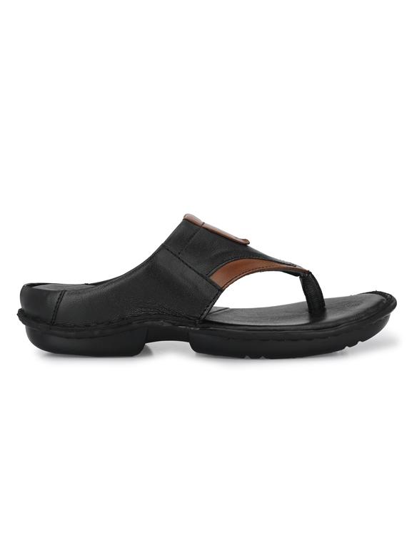 black leather slip on slippers - 18736806 - Zoom Image - 2