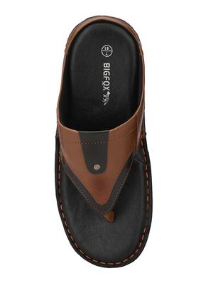 tan leather slip on slippers - 18736808 - Standard Image - 4