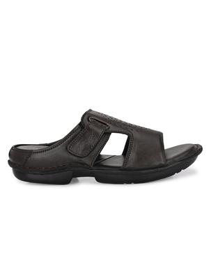 brown leather slip on slippers - 18736814 - Standard Image - 2