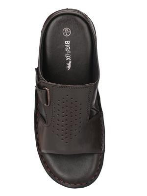 brown leather slip on slippers - 18736814 - Standard Image - 4