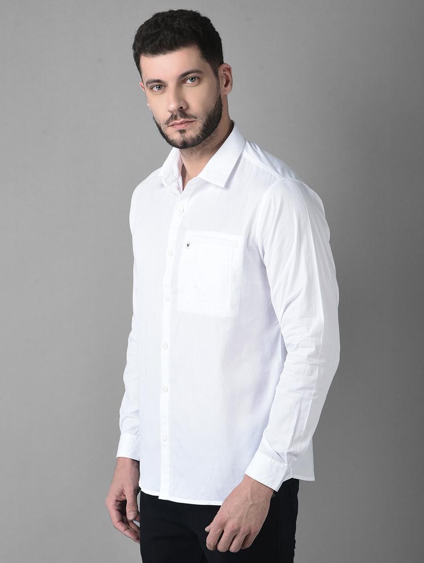white solid casual shirt - 18743858 - Zoom Image - 2