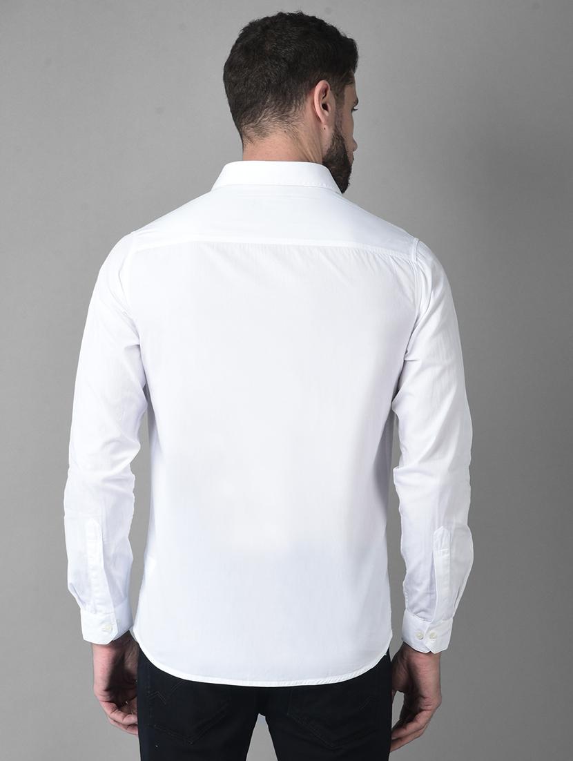 white solid casual shirt - 18743858 - Zoom Image - 3