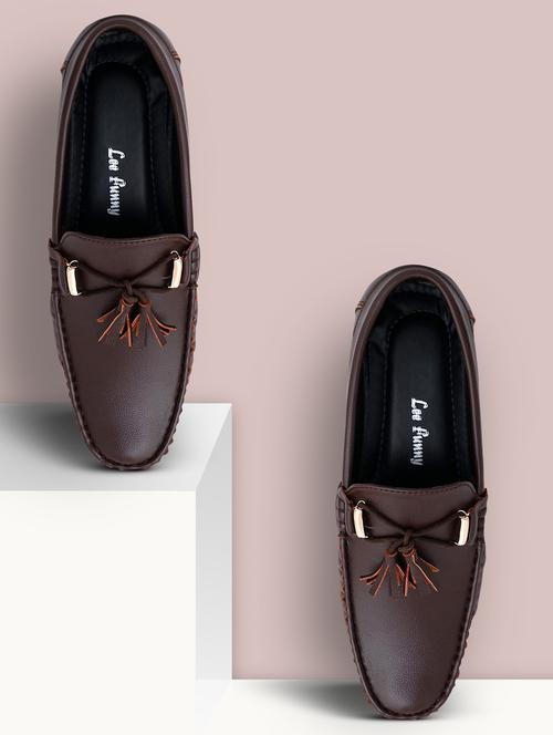 brown rubber slip on loafers - 19326001 - Very Small Image - 1