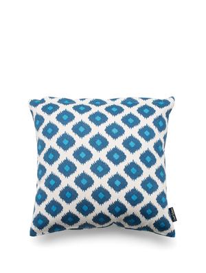 navy blue ikat print cushion cover - 22997 - Standard Image - 2