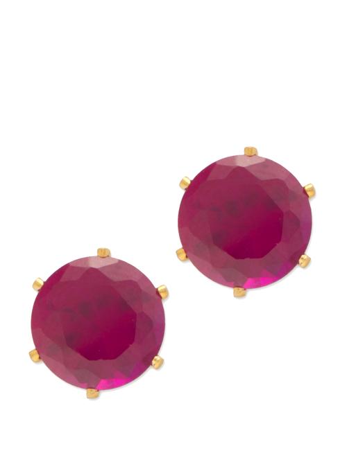 elegant ruby pink studs - 28274 - Very Small Image - 1