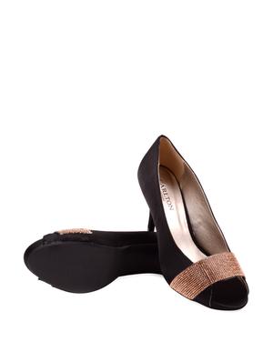 Elegant Black Peep Toes - 28707 - Standard Image - 4