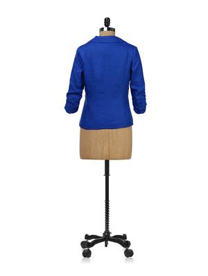 royal blue linen blazer - 35570 - Standard Image - 3