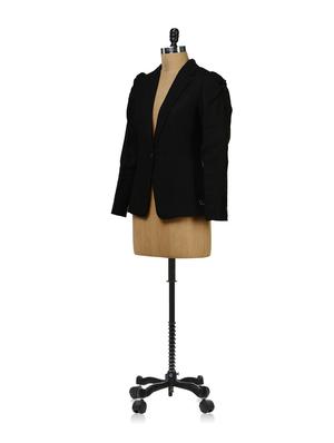 black full length sleeve blazer - 35576 - Standard Image - 2