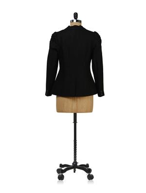 black full length sleeve blazer - 35576 - Standard Image - 3