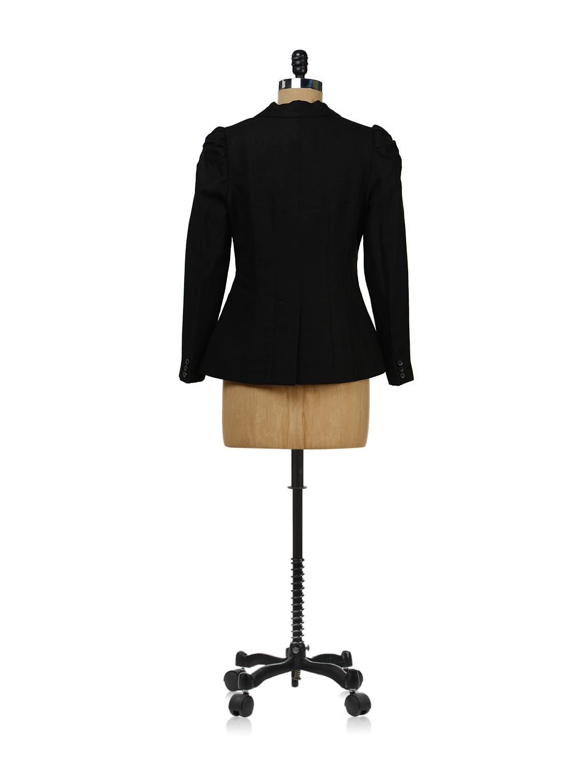black full length sleeve blazer - 35576 - Zoom Image - 3