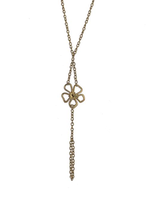 Gold Flower Ring To Hand Bracelet - 37634 - Very Small Image - 1