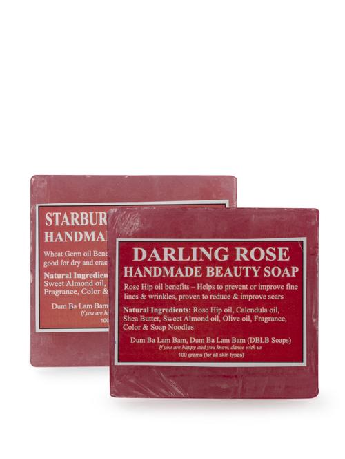 Darling Rose&Starburst Strawberry- Set of 2 Handmade Soap - 39166 - Very Small Image - 1