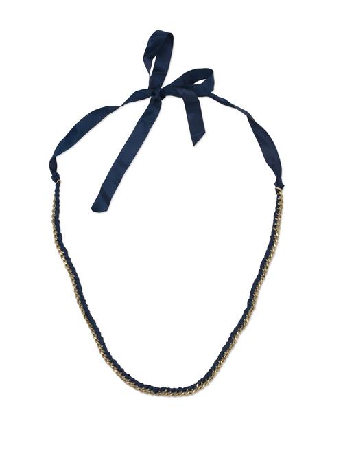 satin gold neckpiece - 40355 - Very Small Image - 1