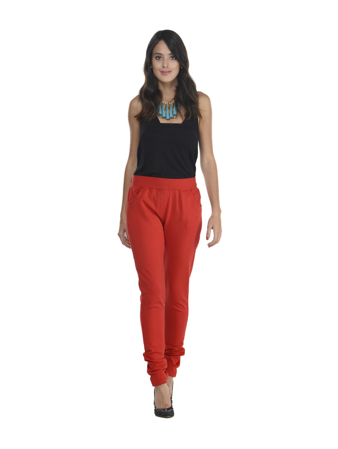 Trendy Red Jeggings - 40456 - Zoom Image - 2