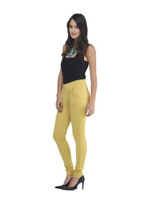Trendy Mustard Yellow Jeggings - 40457 - Standard Image - 4