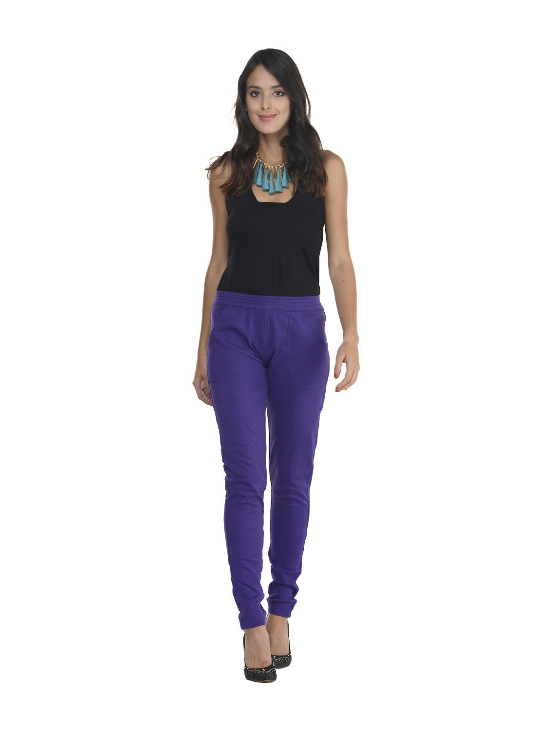 Stylish Purple Jeggings - 40462 - Zoom Image - 2