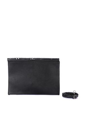 Oversized Black Cutwork Clutch - 44923 - Standard Image - 3