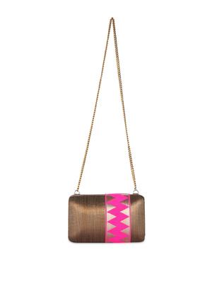 Bronze & Pink Box Clutch - 44963 - Standard Image - 3