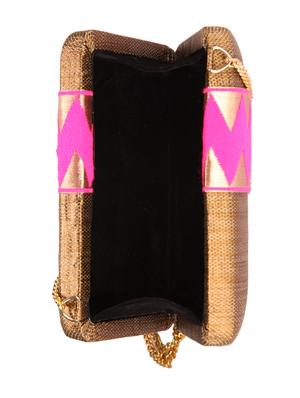 Bronze & Pink Box Clutch - 44963 - Standard Image - 4