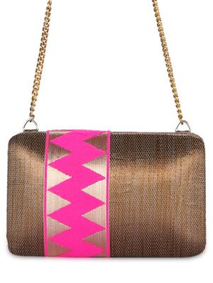 Bronze & Pink Box Clutch - 44963 - Standard Image - 5
