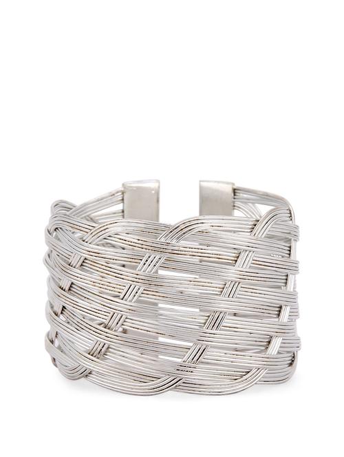 Silver Woven Cuff - 46103 - Very Small Image - 1