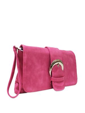 Pink Clutch with Bold Buckle - 46212 - Standard Image - 5