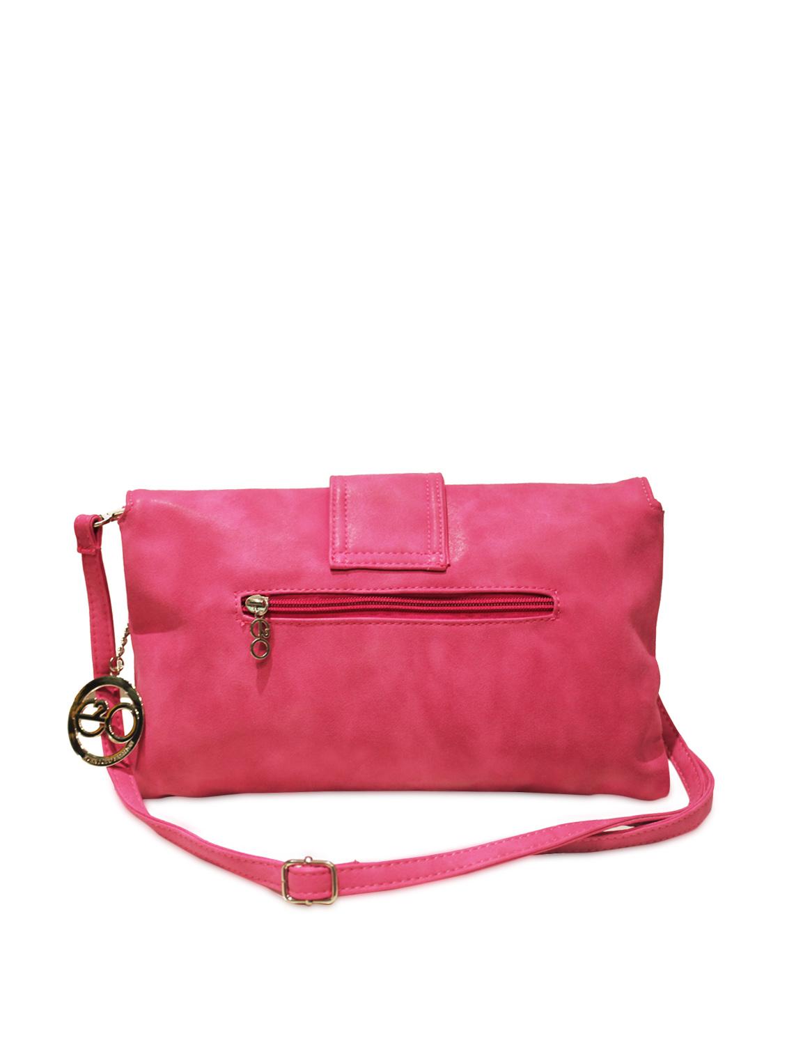 Pink Clutch with Bold Buckle - 46212 - Zoom Image - 2