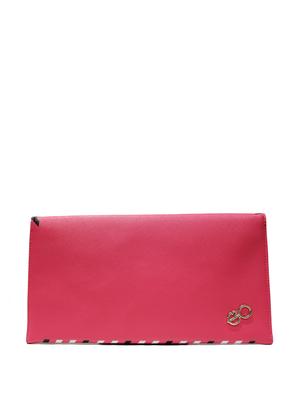 Pink Envelope Clutch with Colourful Edges - 46238 - Standard Image - 2