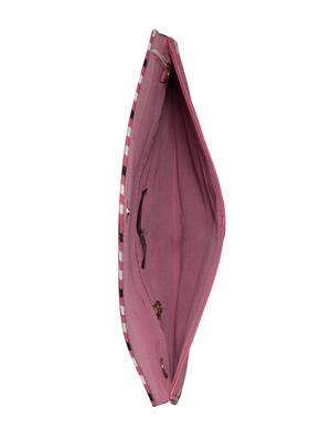 Pink Envelope Clutch with Colourful Edges - 46238 - Standard Image - 3