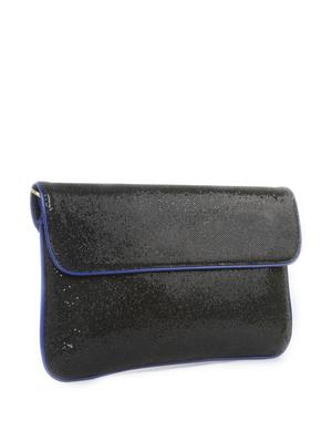 Black Sequin Clutch with Blue Piping - 47788 - Standard Image - 5