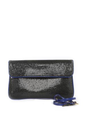 Black Sequin Clutch with Blue Piping - 47788 - Standard Image - 6