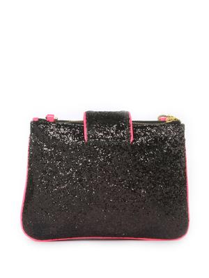 Black Sequin Clutch with Pink Piping - 47844 - Standard Image - 2