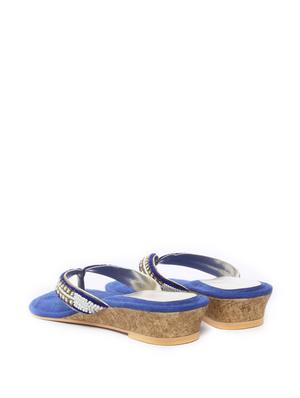 Pearl Lace Low Wedges - 47872 - Standard Image - 3