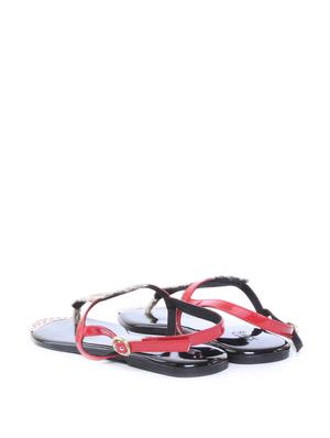 Animal Print with Gold Plate Thong Flats - 47899 - Standard Image - 3