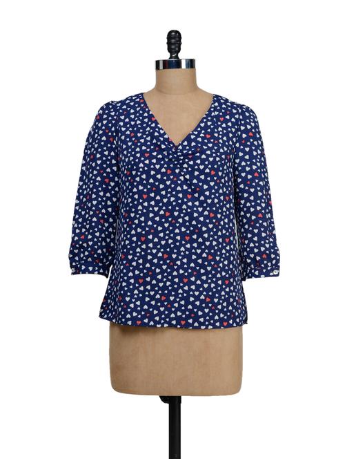 Stylish Heart Print top - 48345 - Very Small Image - 1