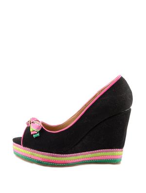 Peep-toe Wedges With Multi-coloured Sole - 50220 - Standard Image - 2