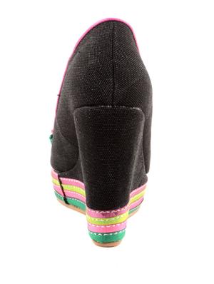 Peep-toe Wedges With Multi-coloured Sole - 50220 - Standard Image - 3