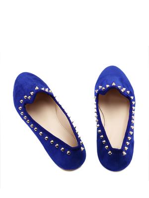 Rivetted Royal Blue Loafers - 51002 - Standard Image - 4
