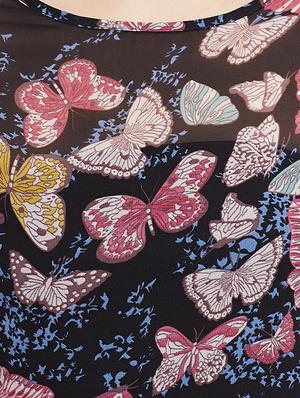 butterfly print sheer top - 51043 - Standard Image - 4