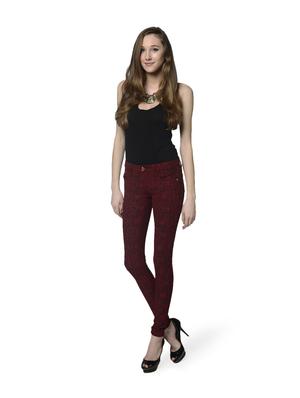 Stylish Red & Black Printed Tights - 51230 - Standard Image - 2