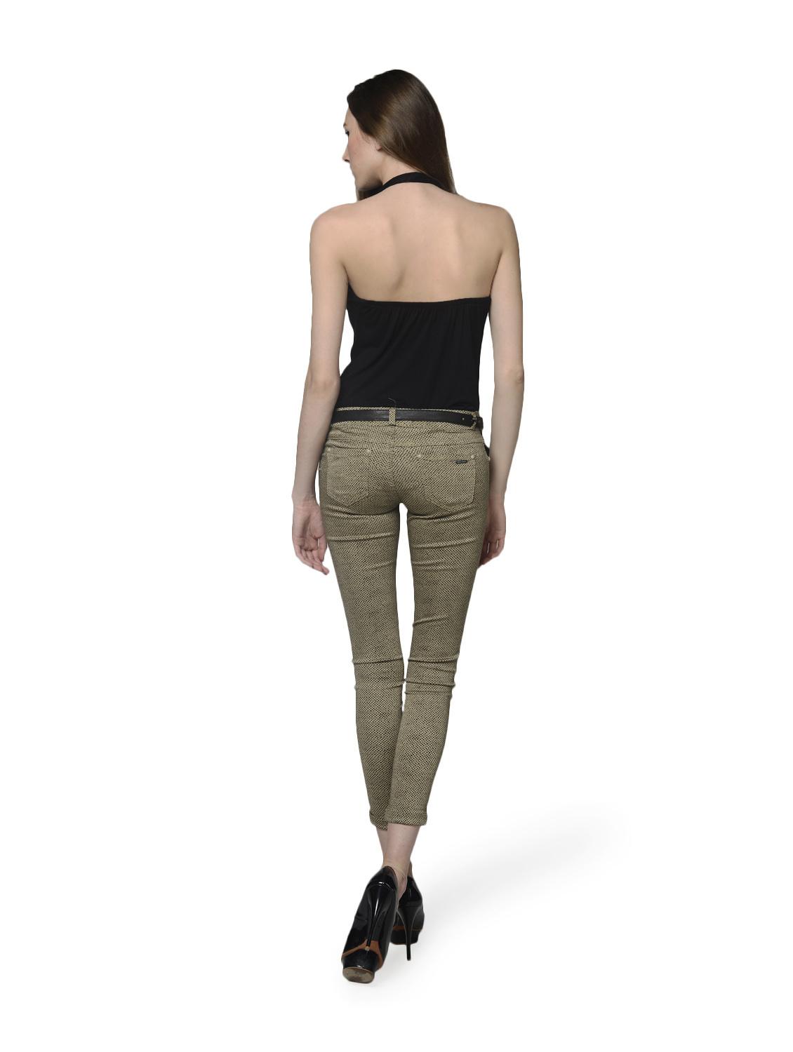 Brown Printed Ankle Length Pants - 51722 - Zoom Image - 4