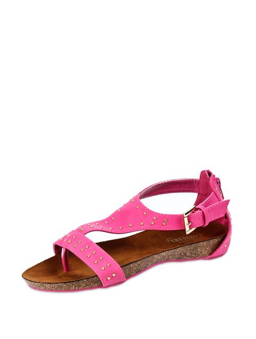 pink leatherette sandal - 52473 - Very Small Image - 1