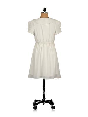 White Ruffled Dress - 53996 - Standard Image - 3
